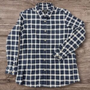 Filson Heavyweight Plaid Flannel Shirt‎ Womens XXL Navy White Cotton Outdoor
